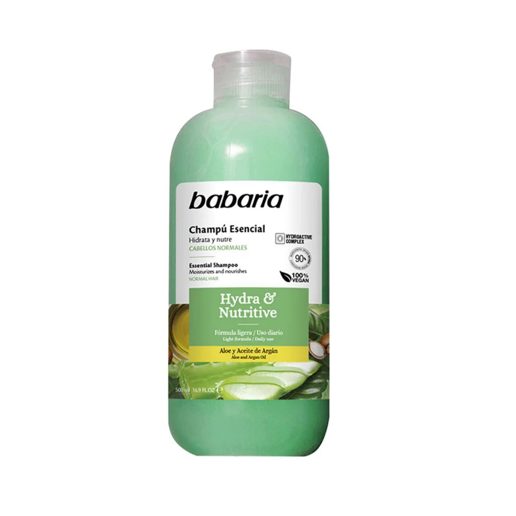 شامپو آبرسان و تغذیه کننده مو باباریا مدل Hydra & Nutritive حجم ۵۰۰ میلیلیتر