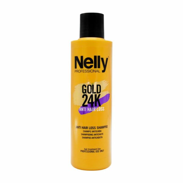 شامپو ضد ریزش مو نلی مدل Gold 24K Anti Hair Loss حجم ۳۰۰ میلی لیتر