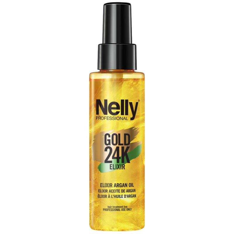 سرم مو نلی مدل اکسیر جوان کننده GOLD 24K با روغن آرگان حجم 100 میلی لیتر