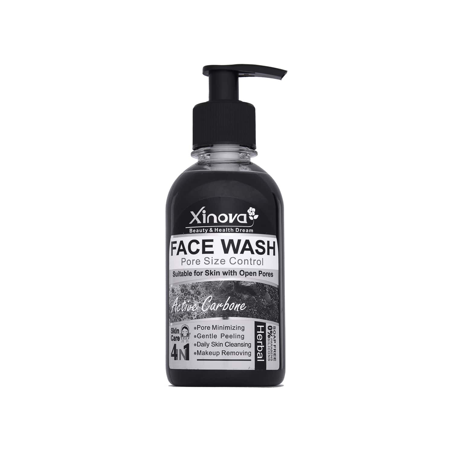 ژل شستشوی صورت ژینووا مدل زغال فعال حجم 250 میلی لیتر