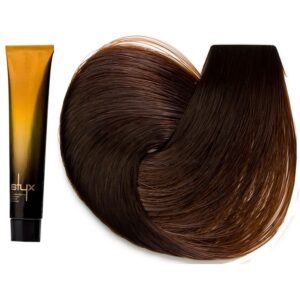 رنگ مو استایکس شماره S504 سری سوپر مد رنگ قهوه‌ای بلوطی روشن