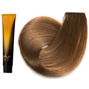 رنگ مو استایکس شماره 8.03 سری طبیعی گرم رنگ بلوند طبیعی گرم روشن