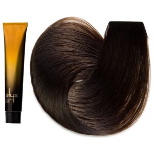رنگ مو استایکس شماره 5.03 سری طبیعی گرم رنگ قهوه‌ای طبیعی گرم روشن