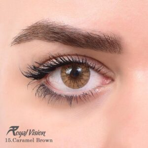 لنز چشم رویال ویژن شماره 15 با رنگ Caramel Brown19