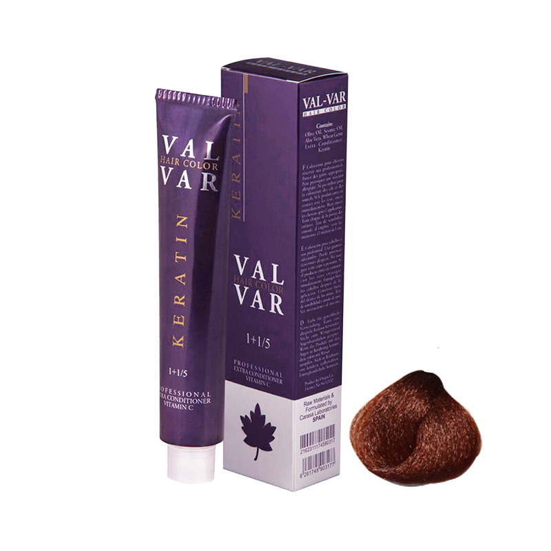 رنگ موی والوار شماره 5.4 سری بلوطی رنگ شاه بلوطی روشن