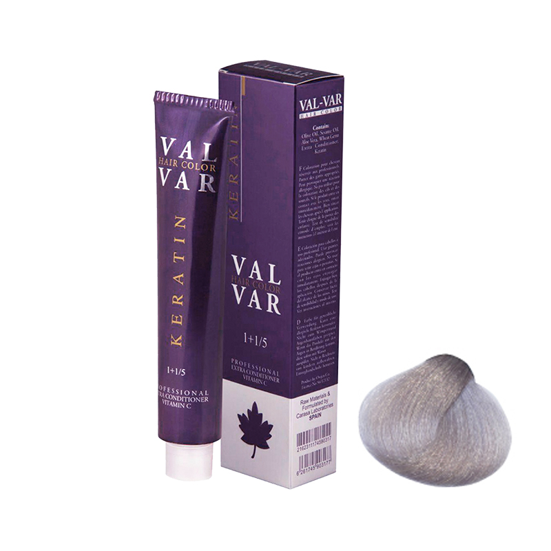 رنگ موی وال‌وار شماره A8 سری خاکستری رنگ بلوند خاکستری خیلی روشن