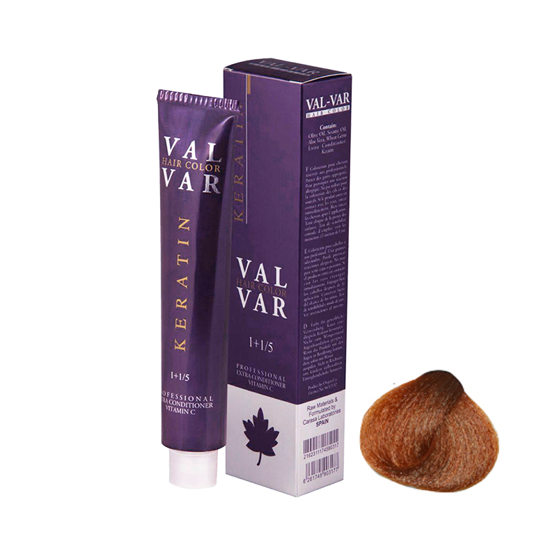 رنگ موی والوار شماره 7.44 سری مسی رنگ بلوند مسی متوسط