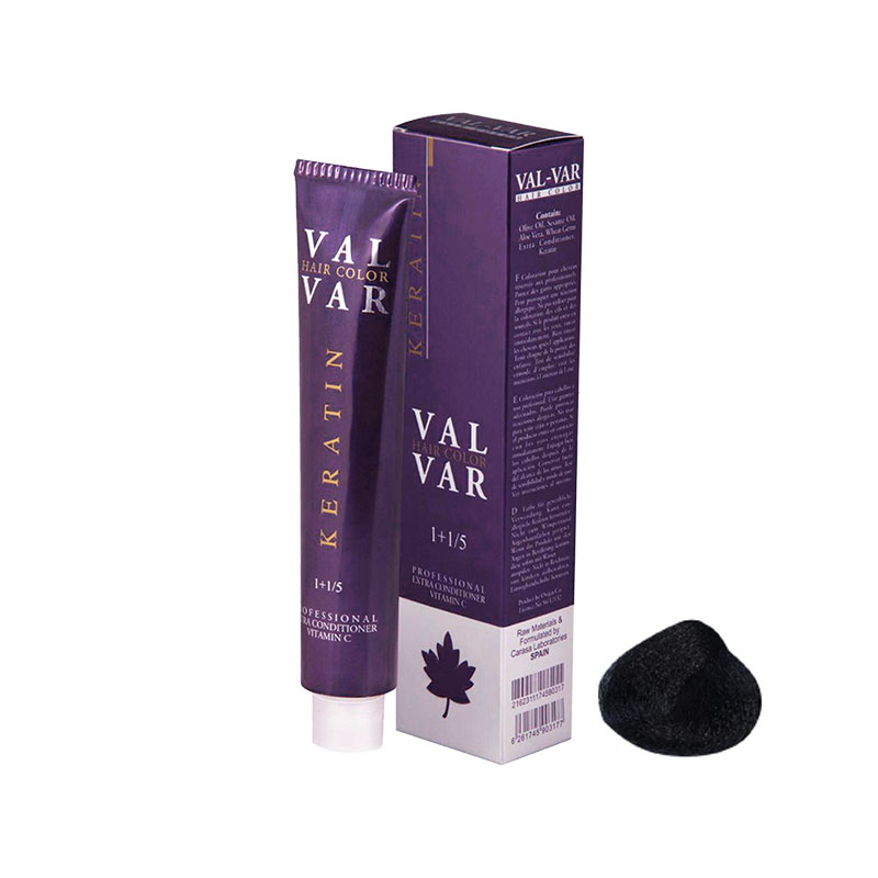 رنگ موی والوار شماره N1 سری طبیعی رنگ مشکی