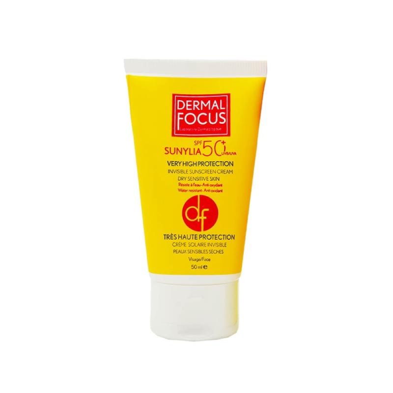 کرم ضد آفتاب بیرنگ درمال فوکوس مدل Sunylia مناسب پوست نرمال تا چرب با SPF50