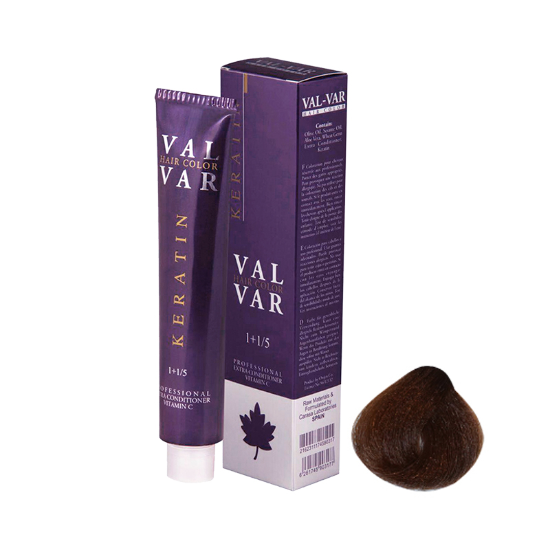 رنگ موی والوار شماره 6.7 سری شکلاتی رنگ بلوند شکلاتی تیره