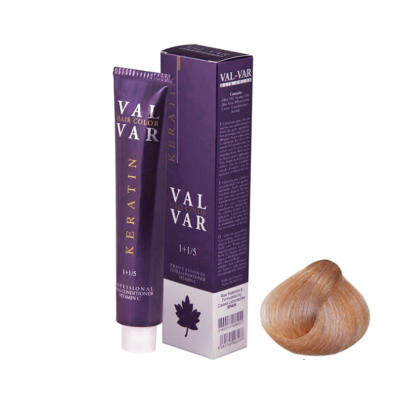 رنگ موی والوار شماره 9.57 سری عسلی رنگ بلوند عسلی روشن