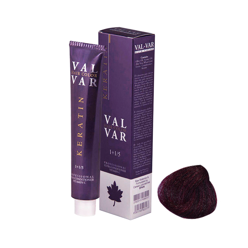 رنگ موی والوار شماره 6.20 سری شرابی بنفش رنگ شرابی بنفش روشن