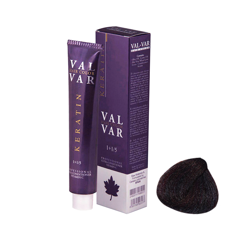 رنگ موی والوار شماره 3.65 سری شرابی رنگ شرابی تیره