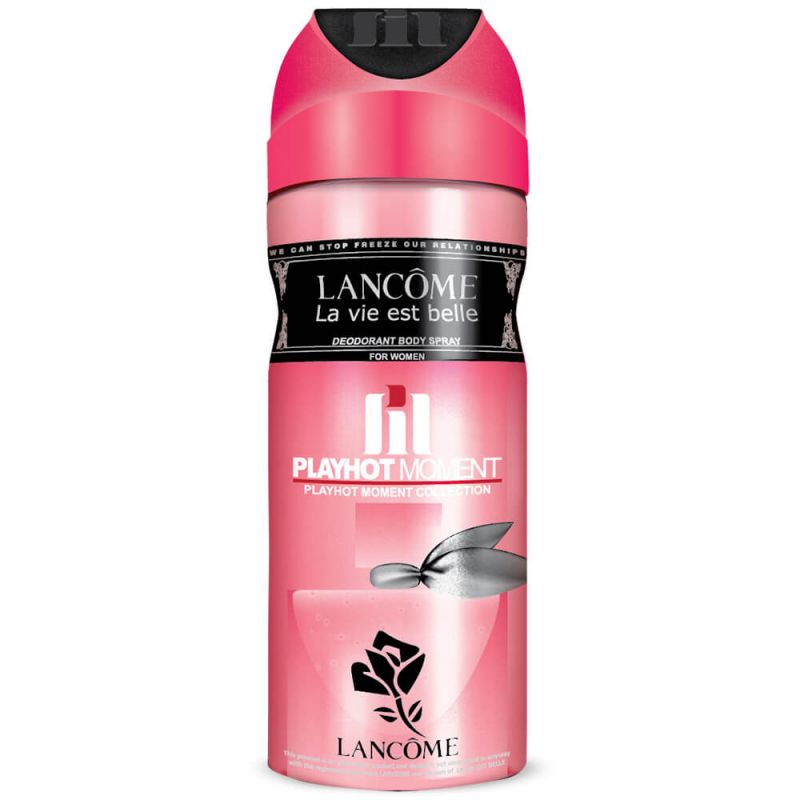 اسپری خوشبو کننده بدن زنانه پلی هات مومنت مدل Lancome La Vie Est Belle حجم 200 میلی لیتر