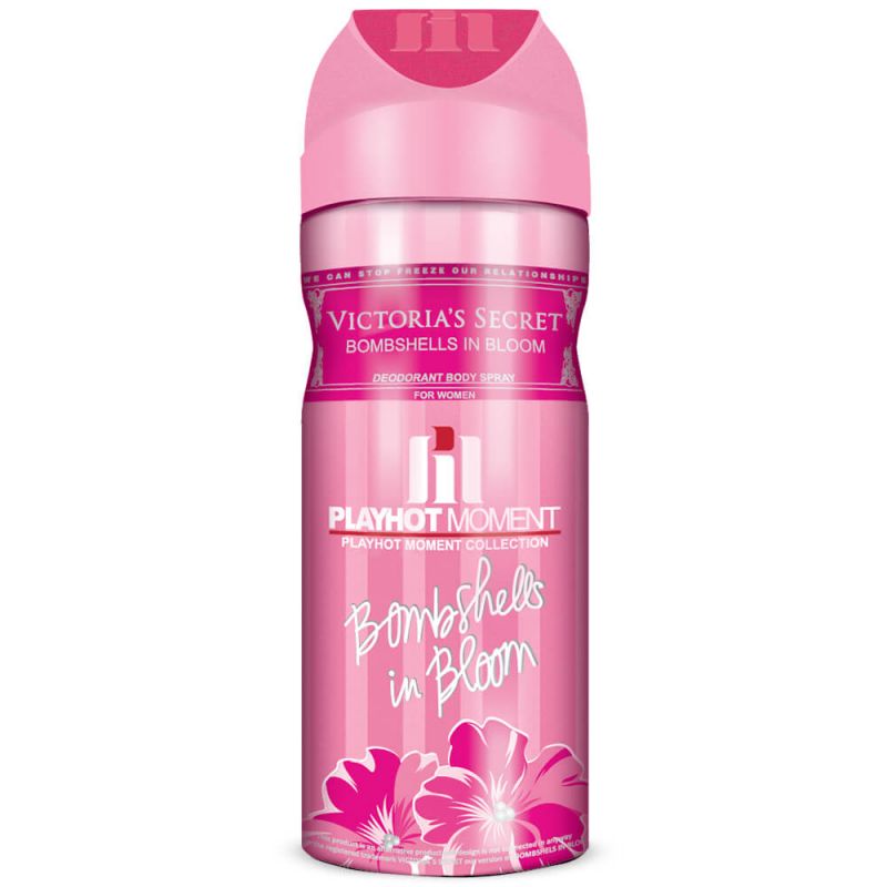 اسپری خوشبو کننده بدن زنانه پلی هات مومنت مدل Victoria Secret Bombshells Bloom حجم 200 میلی لیتر