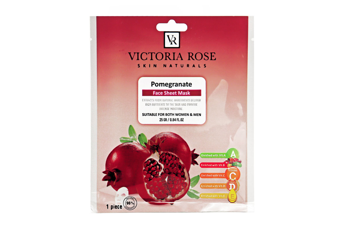 ماسک صورت ورقهای ویکتوریا رز مدل Pomegranate