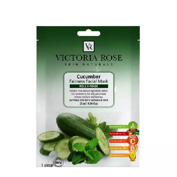 ماسک صورت ورقه‌ای ویکتوریا رز مدل Cucumber & Menthol