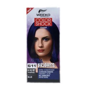 کیت رنگ مو ویکو رنگ آبی شماره 6/11 حجم 80 میلی لیتر