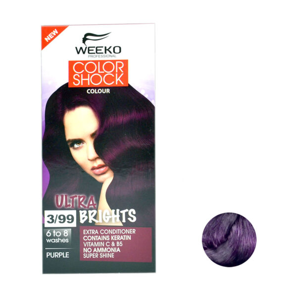 کیت رنگ مو ویکو رنگ بنفش شماره 3/99 حجم 80 میلی لیتر