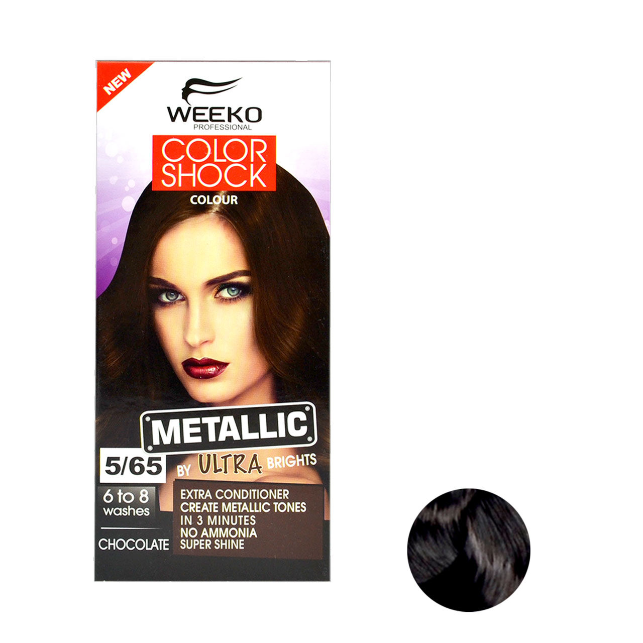 کیت رنگ مو ویکو رنگ شکلاتی شماره 5/65 حجم 80 میلی لیتر