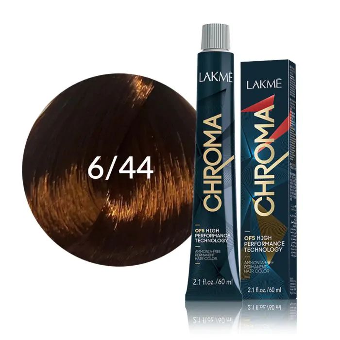 رنگ موی زنانه لاکمه مدل Chroma شماره 6/44 بدون آمونیاک