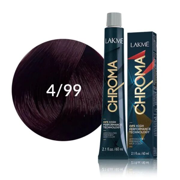 رنگ موی زنانه لاکمه مدل Chroma شماره 4/99 بدون آمونیاک