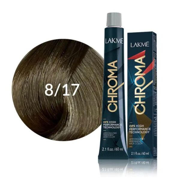 رنگ موی زنانه لاکمه مدل Chroma شماره 8/17 بدون آمونیاک
