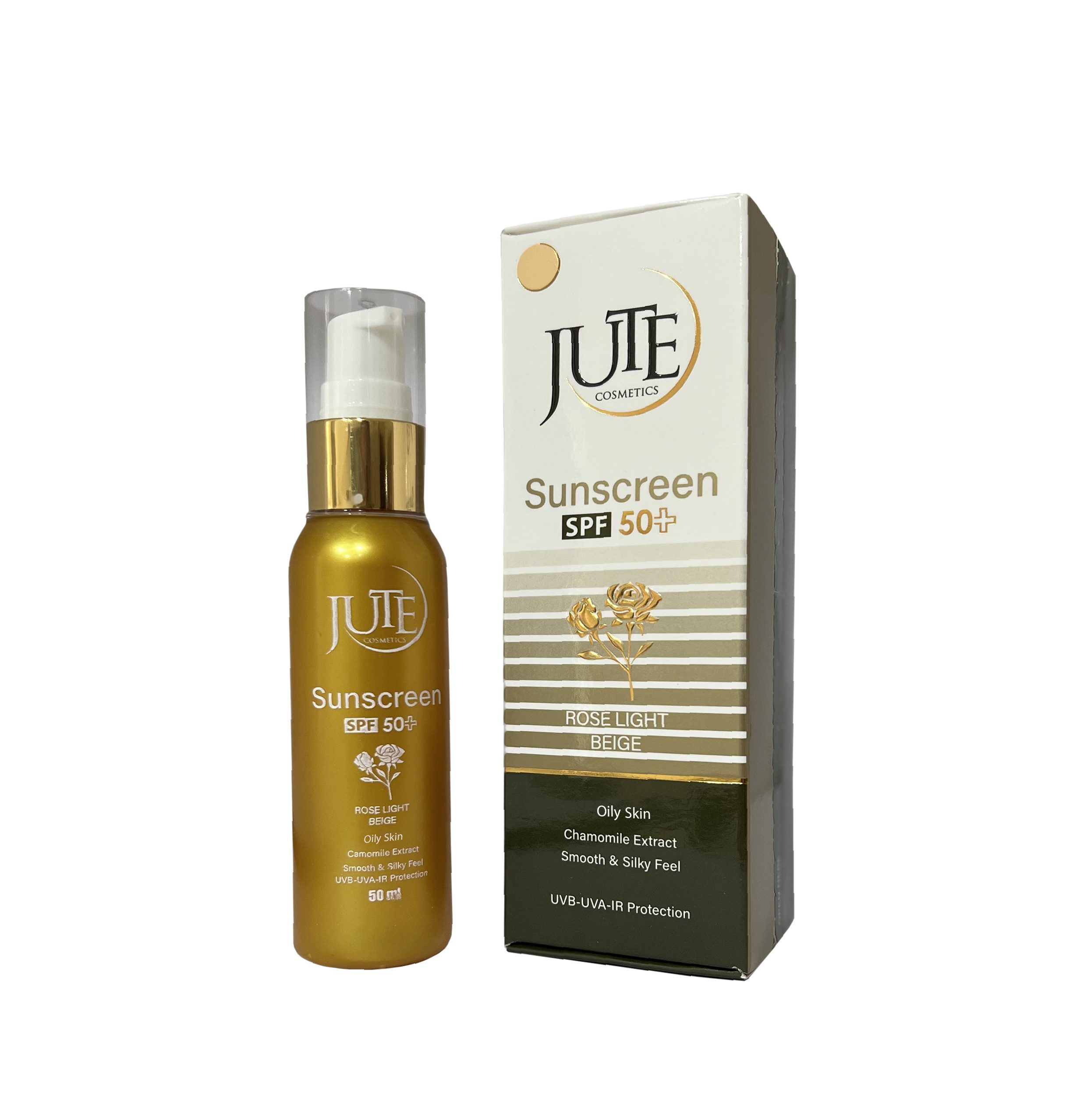 کرم ضد آفتاب رز لایت بژ ژوت SPF50 مناسب پوست چرب و مختلط حجم 50 میلی لیتر