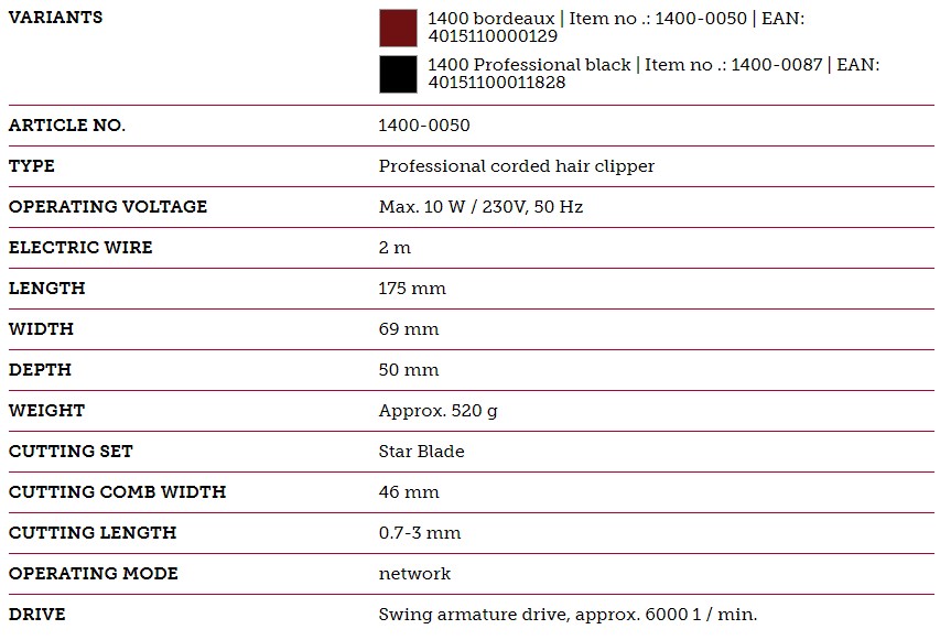 ماشین اصلاح موزر ۱۴۰۰ قرمز ۷ دنده - تصویر 4