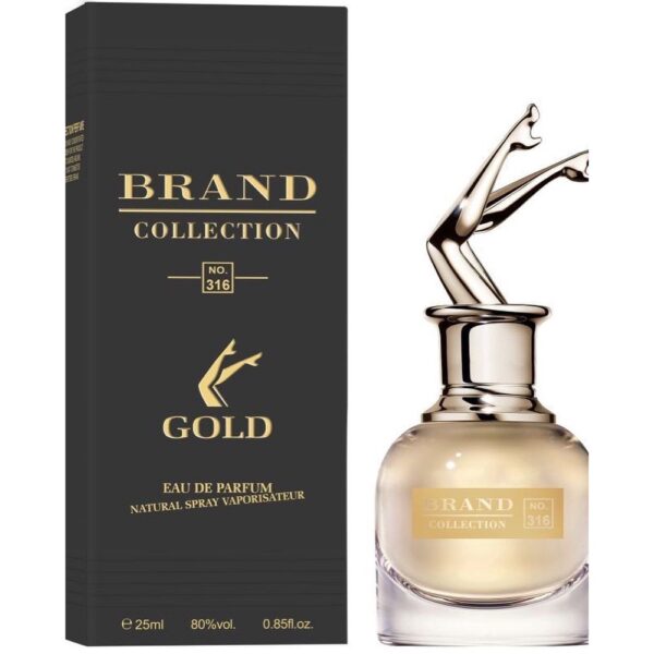 عطر جیبی زنانه برند کالکشن مدل Jean Paul Gaultier Scandal Gold No.316 حجم 25 میلی لیتر