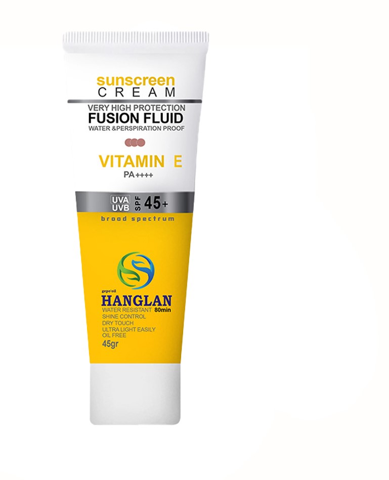 کرم ضد آفتاب ضد لک فلوئیدی بژ نچرال SPF45 هانگلن 45 میل