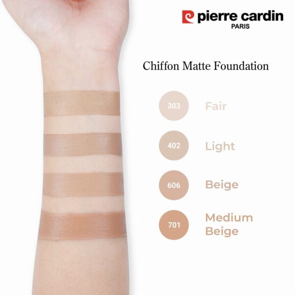 کرم پودر پیرکاردین PIERRE CARDIN مدل چیفون مت CHIFFON MATTE حجم 30 میلی لیتر - تصویر 4
