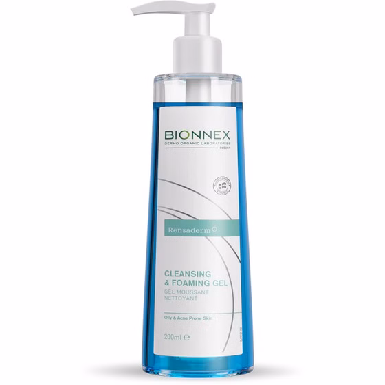 ژل شستشوی بایونکس bionnex سری رنسادرم Rensaderm حجم 200 میل | پوست چرب و آکنه دار