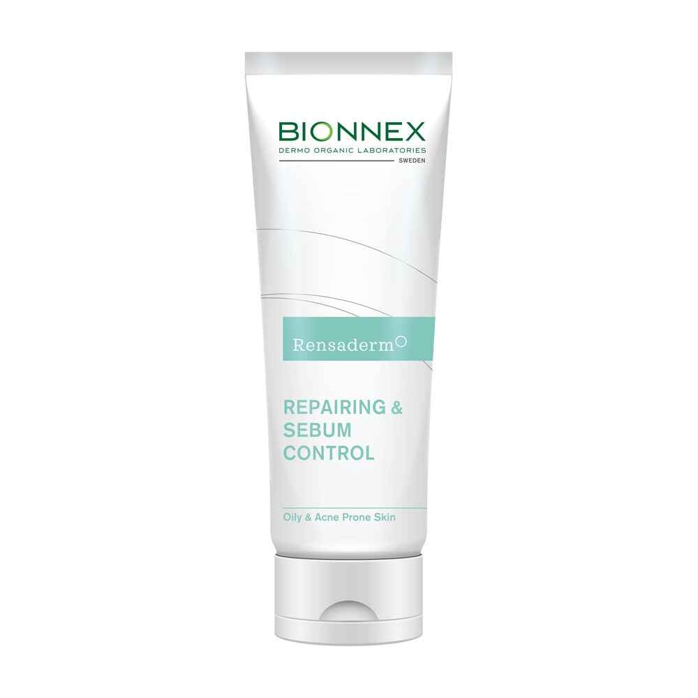 کرم مرطوب کننده و آبرسان بایونکس bionnex اصل سری رنسادرم Rensaderm حجم ۳۰ میل | کنترل سبوم پوست چرب و آکنه دار