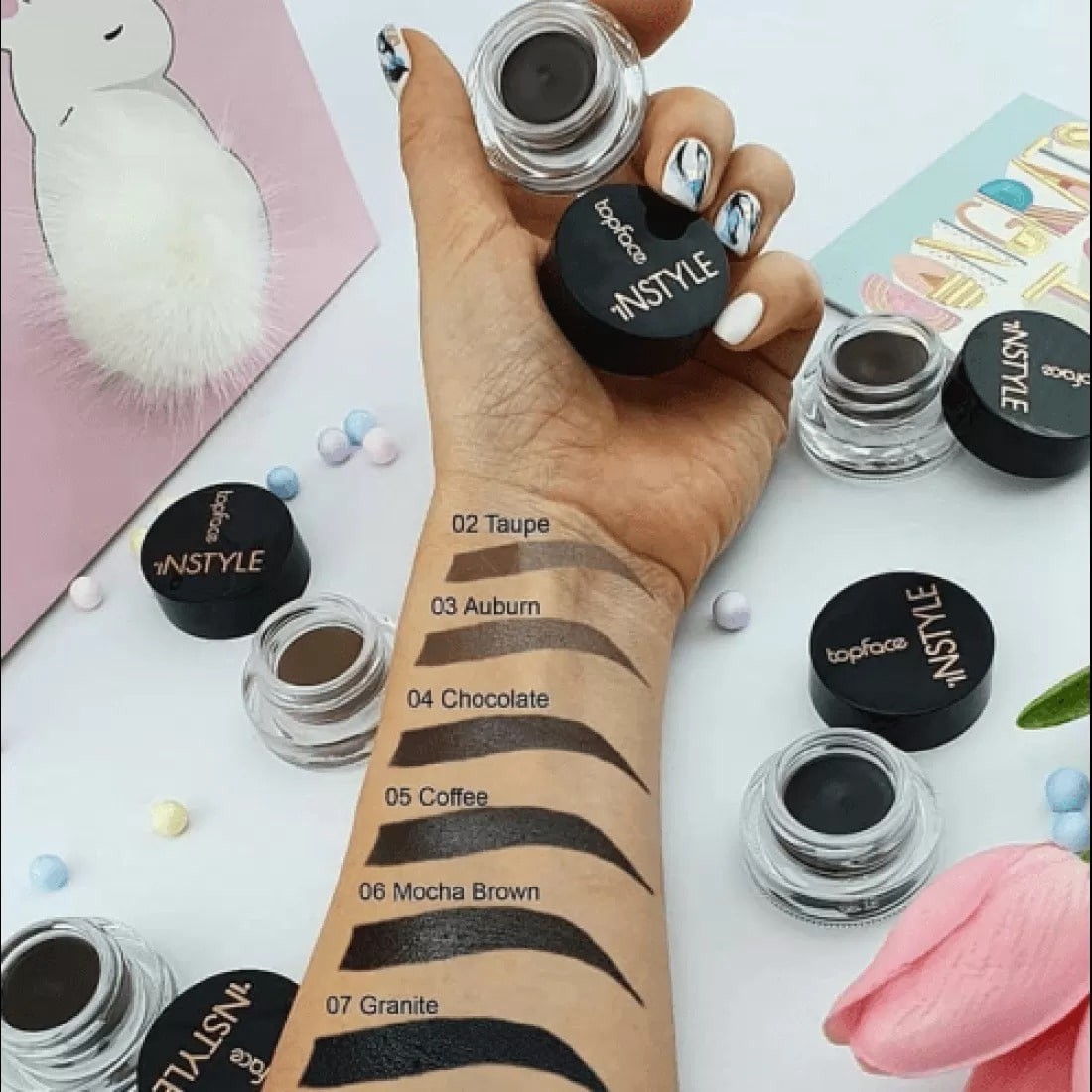 ژل ابرو رنگی برند تاپ فیس Topface Instyle