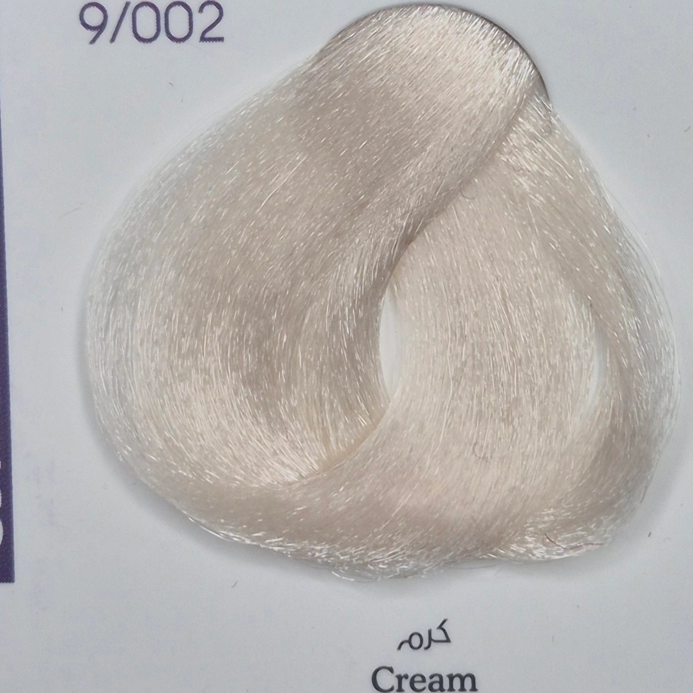 رنگ موی والوار شماره9.002 سری فشن مد رنگ کرم