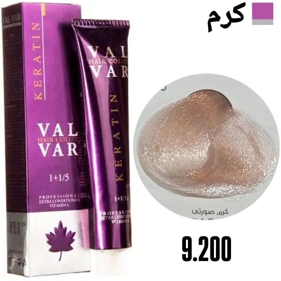 رنگ موی والوار شماره9.200 سری فشن مد رنگ کرم صورتی