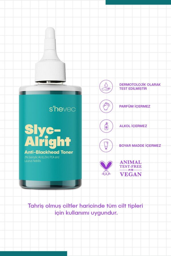 تونر SLYC ALRRIGHT اسید سالیسیلیک شی وک  SHE VEC - تصویر 2
