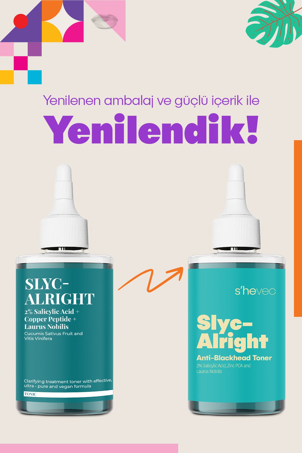 تونر SLYC ALRRIGHT اسید سالیسیلیک شی وک SHE VEC - تصویر 3