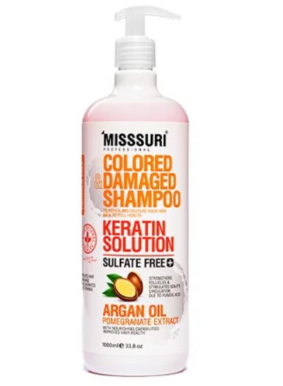 شامپو میسوری مناسب موی رنگ شده حاوی روغن آرگان حجم 1000 میلی لیتر