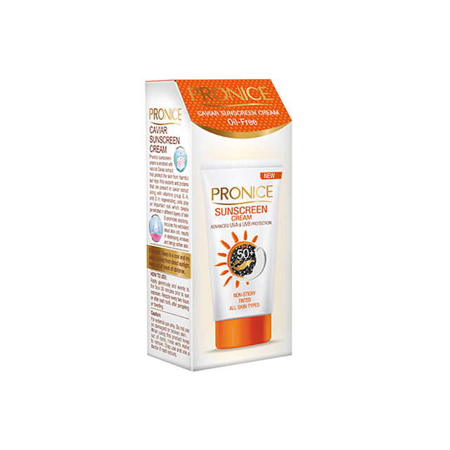 پرونایس کرم ضد آفتاب خاویار رنگی بژ روشن